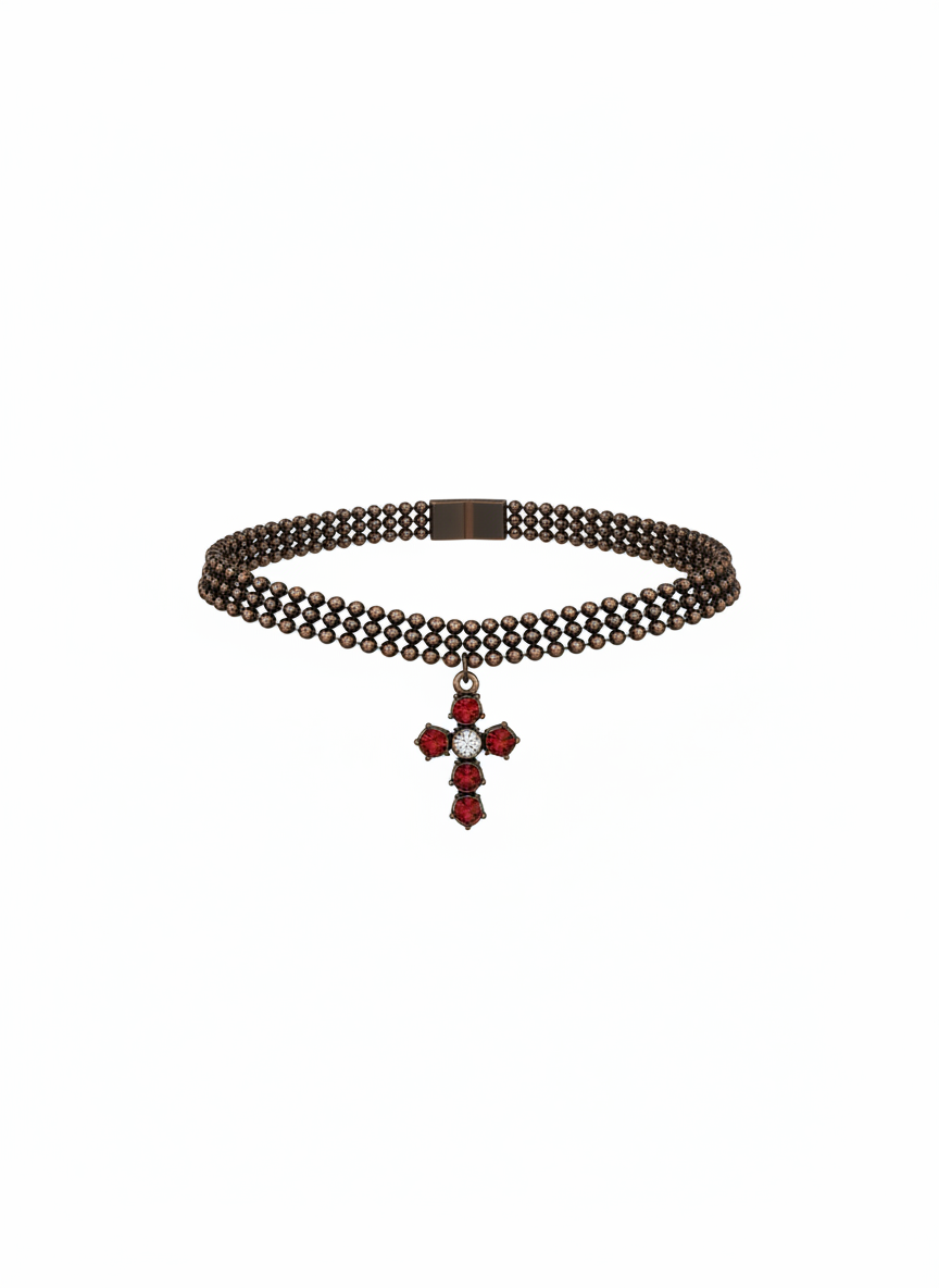 Like a virgin cross choker